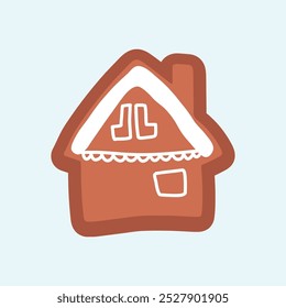House ginger bread on christmas day celebration party