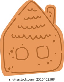 Ilustración vectorial de galletas de jengibre de la casa