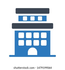 house glyph colour vector icon