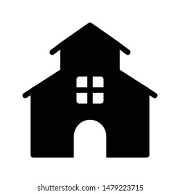 house glyph flat vector icon