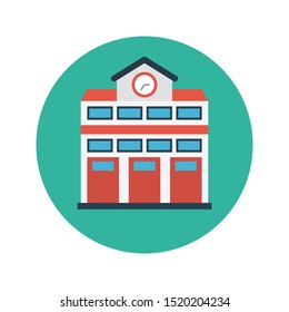 house glyph flat vector icon