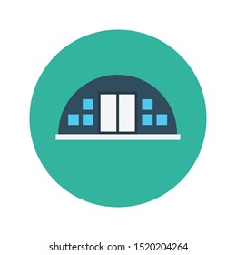 house glyph flat vector icon