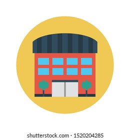 house glyph flat vector icon