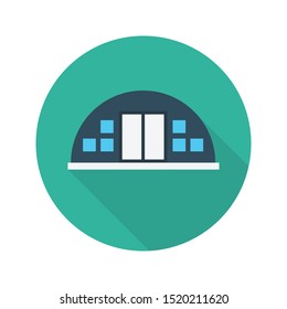 house glyph flat vector icon