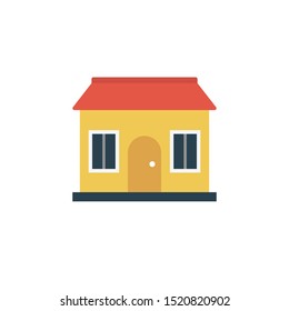 house glyph flat vector icon