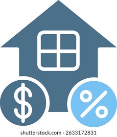 House Glyph Two Colour Icon