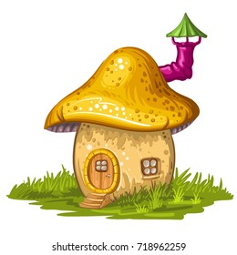 House for gnome made from mushroom