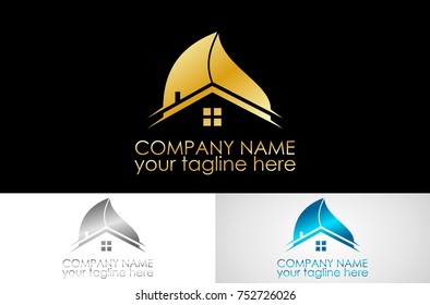 house gold leaf logo
