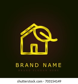 House golden metallic logo