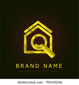 House golden metallic logo