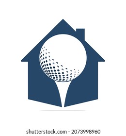 House golf logo icon design vector. Golf championship or golf tournament sign.