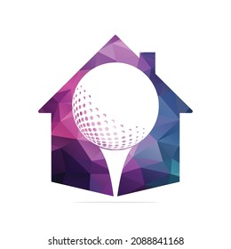 House Golf Logo Icon Design Vector. Golf Championship Or Golf Tournament Sign.