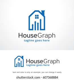 House Grap Logo Template Vector Design, Emblem, Design Concept, Creative Symbol, Icon