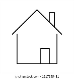 Ilustración vectorial de diseño gráfico de la casa. vector de icono del hogar en fondo blanco