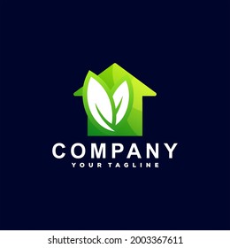 house green gradient logo design