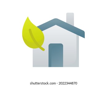 house green home smart eco friendly single isolated icon with smooth style