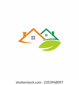 House green leaf business logo vector image