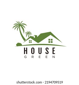 House green logo with negative space concept