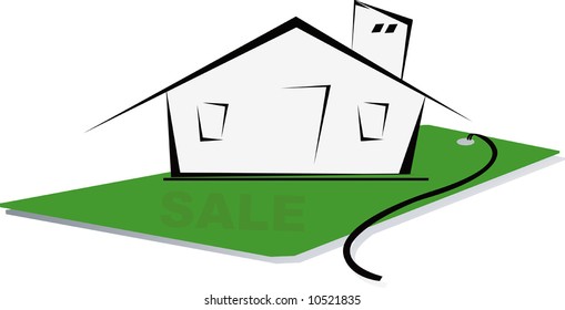  house in green plane	
