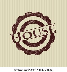House grunge stamp