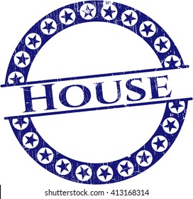 House grunge stamp