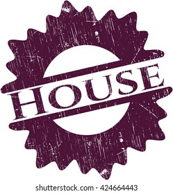 Estampilla de grungo de la casa