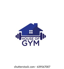 House of Gym Logo Design. Fitness Center Icon