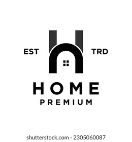 House H letter logo icon design illustration template