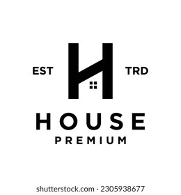 House H letter logo icon design illustration template