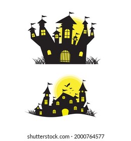 House halloween background vector illustration design template