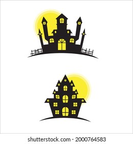 House halloween background vector illustration design template