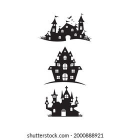 House halloween background vector illustration design template