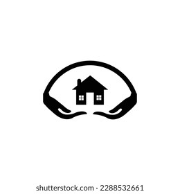House hand care vector logo template design 