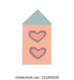 house hand drawn in flat style