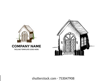 House Hand Drawn Logo Design