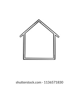 House Hand Drawn Outline Doodle Icon Stock Vector (Royalty Free ...