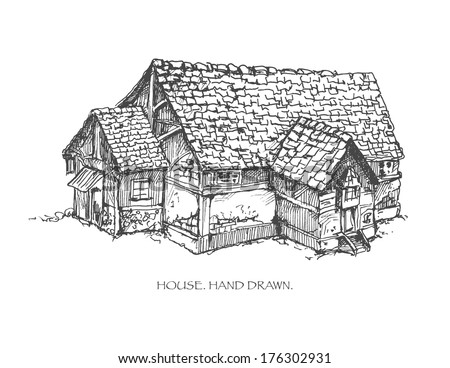 House. Hand drawn. Vector eps8
