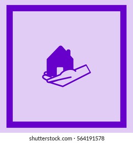 house, hand, icon
