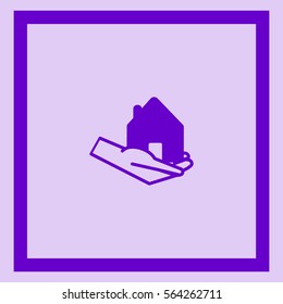 house, hand, icon