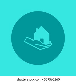 house, hand, icon