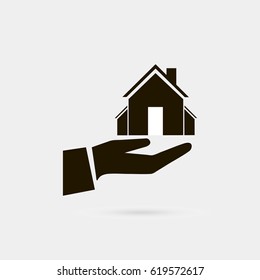 House in hand Icon.