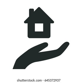 house hand icon