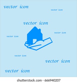 house, hand, icon