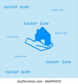 house, hand, icon