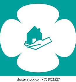 house, hand, icon