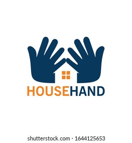House Hand Logo Template Design
