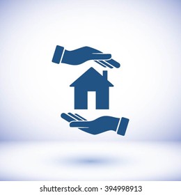 House in hand vector