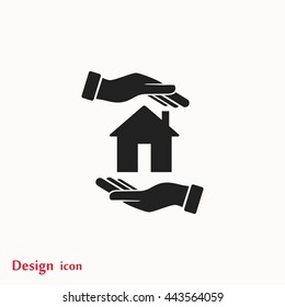 House in hand vector