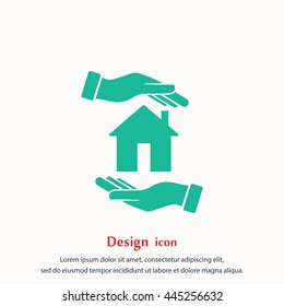 House in hand vector