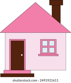 The house has 1 window and 1 block tube